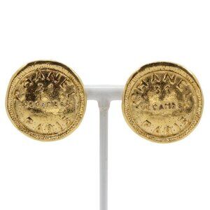 CHANEL 31 RUE CAMBON Earring vintage gold Plated Gold 23g Women